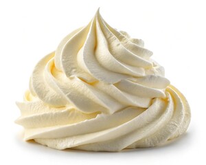 Whipped cream swirl isolated