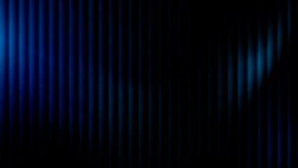 dark abstract black background with vertical ribbed texture and minimal asymmetric glowing deep blue and teal light accent
