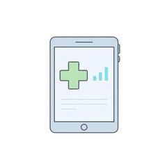 smartphone first aid kit icon vector symbol on screen