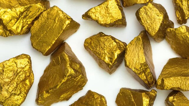 Sparkling Pile Of Gold Nuggets