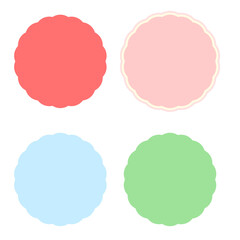 やわらかい印象のもこもこ吹き出しセット