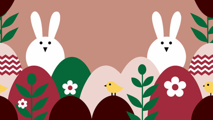 easter bunny with eggs