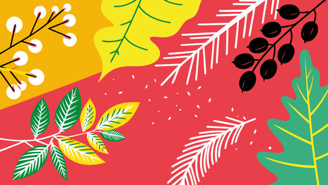 autumn leaves seamless pattern