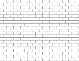 Fototapeta premium Close-up of a white brick wall, evenly spaced with grey mortar
