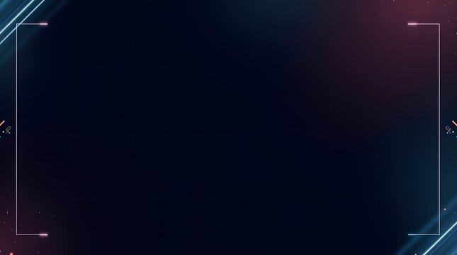 Modern neon frame background with sleek lines for professional presentations.