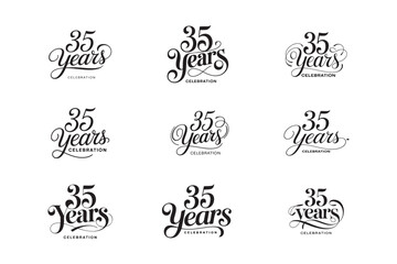 35 Years Celebration Calligraphy Typography