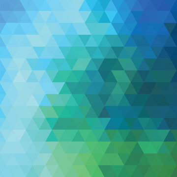 Multicolor green, blue polygonal illustration, which consist of triangles. Geometric background in Origami style with gradient. Triangular design for your business. eps 10