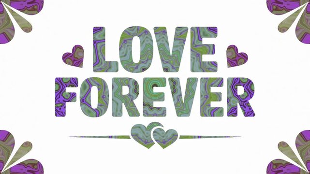 Seamless tunnel video loop displaying vibrant love forever design in a captivating motion graphics display