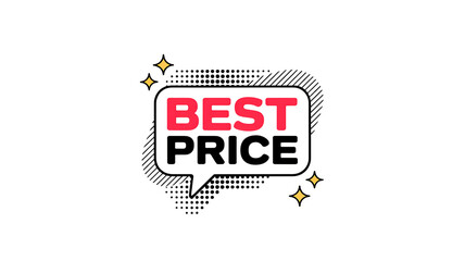 Best Price speech bubble with stars and halftone dots on black background sale discount “3D Sale and Offer Labels Collection – Promotional Speech Bubbles & Ribbon Badges”