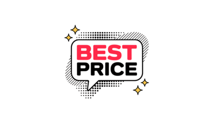 Best Price speech bubble with stars and halftone dots on black background sale discount “3D Sale and Offer Labels Collection – Promotional Speech Bubbles & Ribbon Badges”