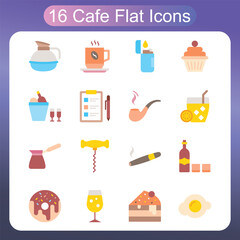Dessert Bar And Snack Collection Flat Icons Set 2