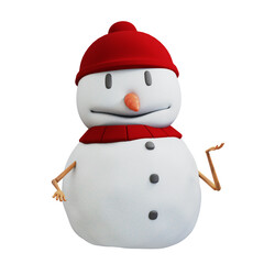 Snowman Character 3D Icon