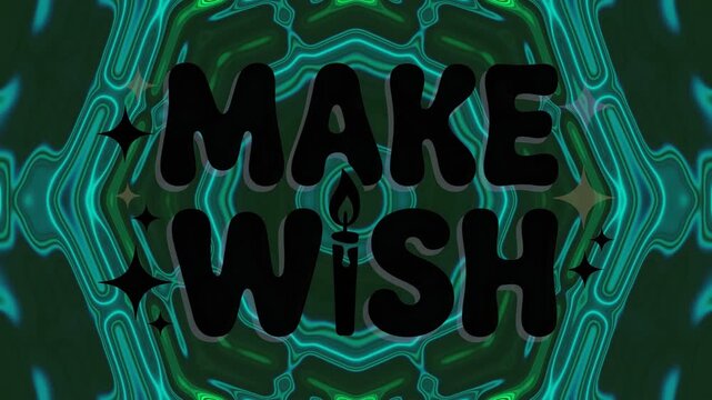 Intriguing tunnel video loop screensaver featuring vibrant patterns and a wish theme enhancing digital ambiance