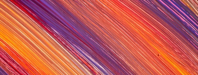 Abstract art orange, red, purple background with brushstrokes in acrylic watercolor. Textured pattern backdrop