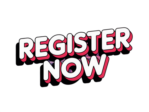 Register Now Text with 3D Effect and Pink Shadow on Black Background lettering typography “Sale Promotion Badge and Speech Bubble Icon Set – Special Offer Discount Labels”