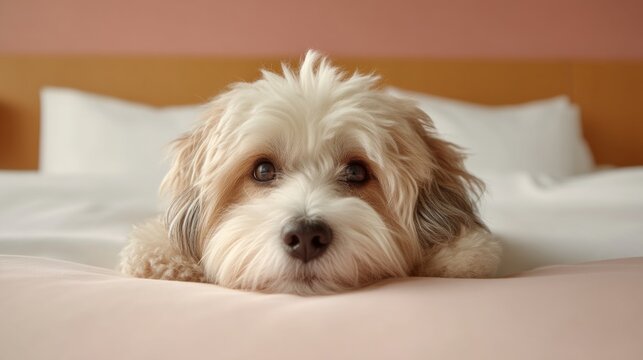 Relaxed pet enjoying a rest on a cozy bed during a campaign dedicated to the emotional well-being of animals