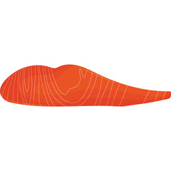 Abstract Orange Shape with White Lines on Transparent Background Simple Graphic Element with Organic Flow and Minimalist Design