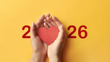 Unusual inscription: 2024 on a yellow background. The symbol of