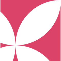 Abstract Geometric Pink and White Petal Like Shapes Formed Into A Radial Design With A Transparent Background Ideal For Branding And Design Projects