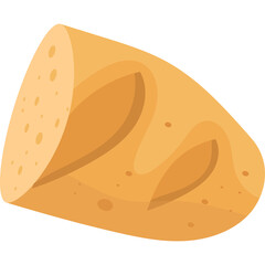 Half Cut Loaf Of Golden Brown Bread With A Crispy Crust And Soft Interior With Speckles Of Flour On A Transparent Background Ideal For Baking And Food Concepts