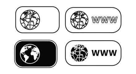 Globe world wide web www icons vector illustration graphic design