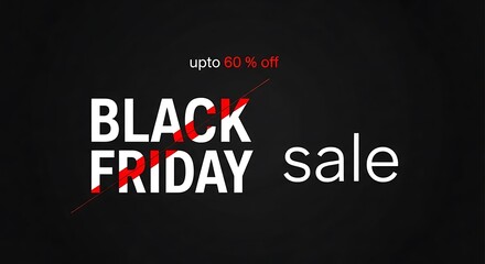 Black friday sale text with up to 80 percent off discount