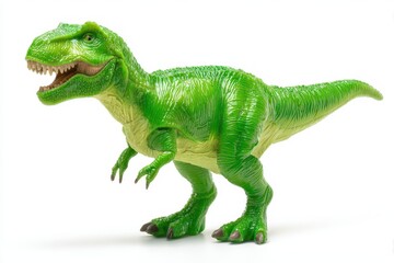 Fototapeta premium Plastic Tyrannosaurus toy isolated on a white background