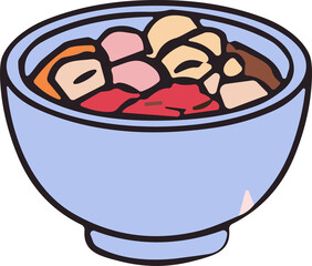 Sukiyaki Color lineal color ilustrations