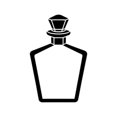 Modern Translucent Perfume Bottle Icon for Premium Brands.