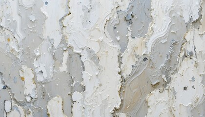 Abstract White Oil Paint Texture with Contemporary Brushstroke Pattern Design