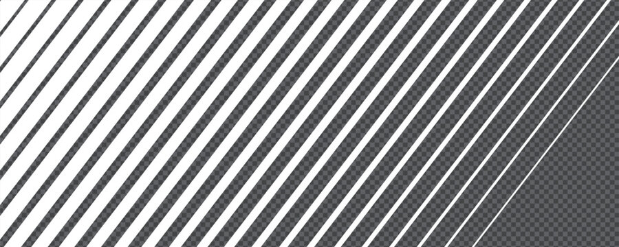 Diagonal line pattern with stripe gradient fade and minimal vector gradation. Gradient transition lattice adds dynamic movement on transparent bg with abstract stripe rhythm.