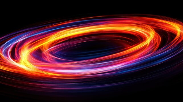 Abstract swirling, colorful rings