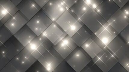 abstract geometric background of light gray squares and sparkling highlights