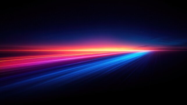 Abstract, vibrant,  speed blur of light