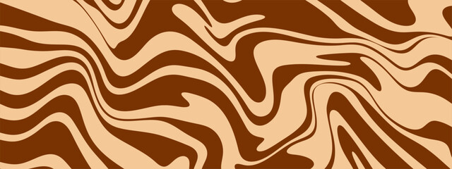 Cream swirl chocolate vector texture with smooth coffee caramel background. Abstract pattern creates wavy dessert flow and cocoa marble design.