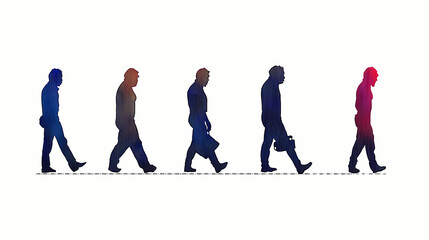 stages of human-ape evolution AI generated