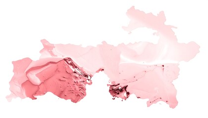 Abstract Watercolor Painting with Delicate Pink and Red Hues.