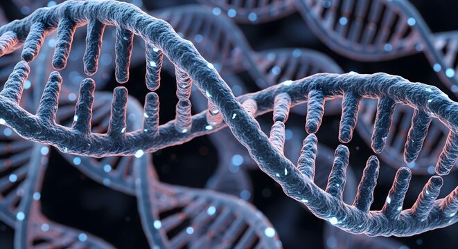 DNA Helix Concept. 3D Render.