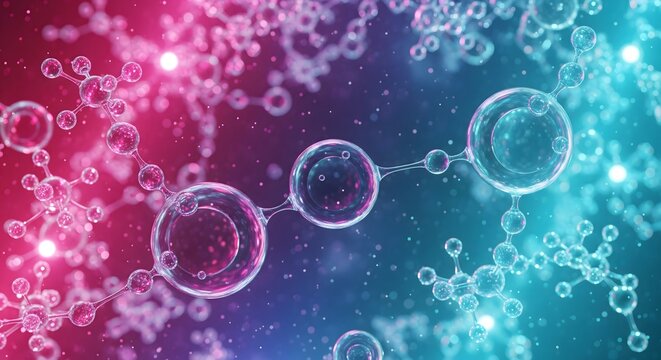 Molecular Structure. Science background. 3D Render