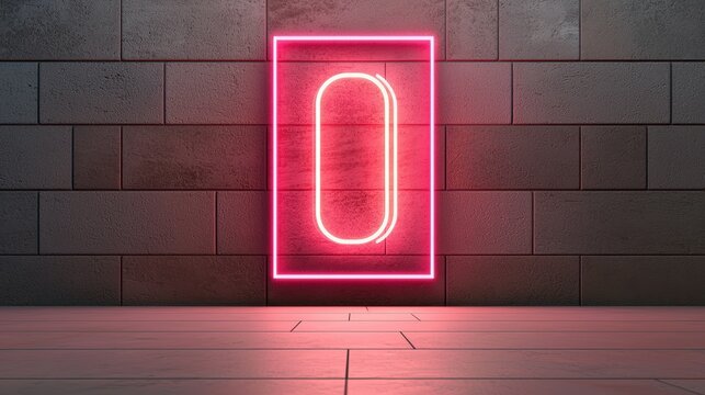 Red neon number countdown displayed on a digital billboard. - Powered by Adobe