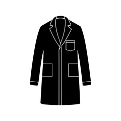 Luxury Long Cashmere Coat Icon with Minimalist Pocket Details.