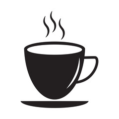 Coffee cup icon. Cup of coffee tea collection. Hot drink icon. Disposable cup. Cup coffee with steam. Flat style - stock vector.
