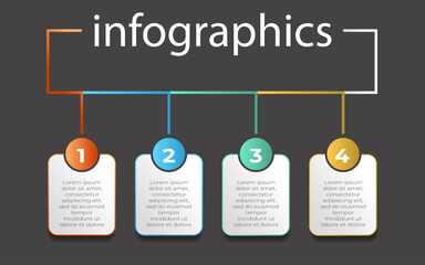 illustration of infographic elements for presentations
