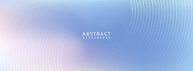 Abstract circle lines on light blue background. Geometric stripe line art design for poster, brochure, cover, website, header, web banner. Modern trendy design