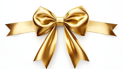 Gold gift bow.
