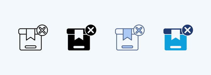 Stock Out Icon Set Multiple Style Collection