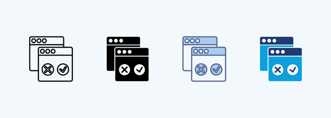 pop up Icon Set Multiple Style Collection