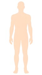 Fototapeta premium Full Body Silhouette of a Person Standing Straight.