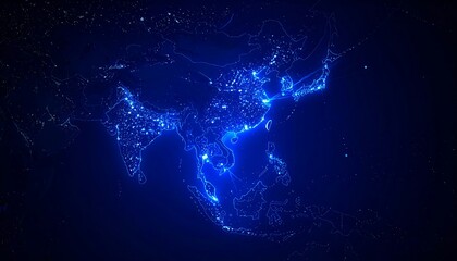 Illuminated Southeast Asia - A Nighttime View from Space.