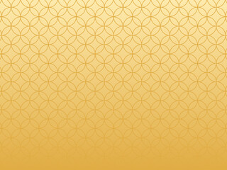 和風背景素材　金色の七宝模様　グラデーション